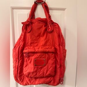Marc Jacobs Coral/Pink Quilted Backpack